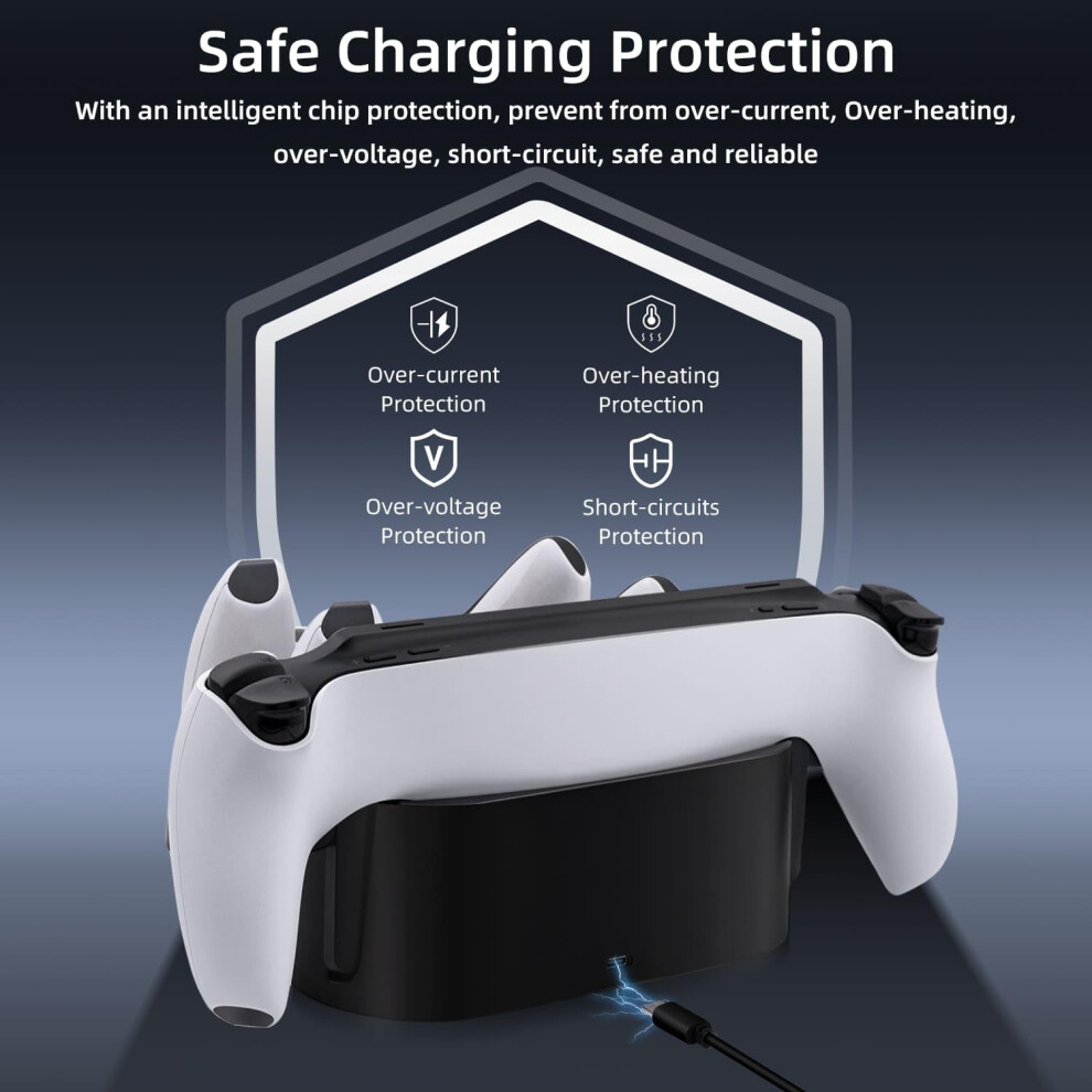 Mcbazel Ps Portal Charging Dock, 3-In-1 Charging Dock Station For Ps5 Dualsense & Ps Portal, Rgb Led Controller Charger Stand With Base Holder & Usb- 5005205069574