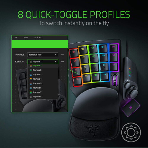 Razer Razer Tartarus Pro - Gaming Keypad - Gamepad with analogue-optical buttons and rapid-fire mode (32 programmable buttons, customisable trigger point,