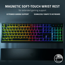 Razer Ornata V3 - Low-profile Mecha-membrane Keyboard with Razer Chroma RGB (Hybrid Mecha-Membrane Switch, Ergonomic Wrist Rest) QWERTY UK Layout | B