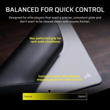 Corsair MM PRO Control Cloth Large Gaming Mouse Pad – Esports-Tuned Surface for Precision & Micro-Adjustments, 4mm Thick Non-Slip Base, Durable Stit