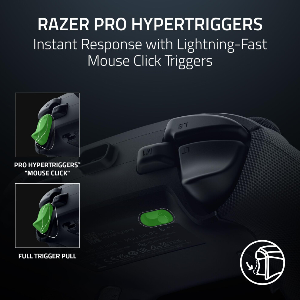 Razer Wolverine V3 Pro 8K Pc - Wireless Esports Controller For Pc (8K Hz Hyperpolling, Tmr Thumbsticks With Swappable Caps, 4 Mouse Click Back Button