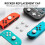 Replacement Button Caps for Switch Joycon, 4PCS Thumbsticks Protector Covers for Switch/Lite White Silicone Protective Accessories for Joystick 3D Gr 4