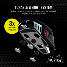 Corsair M65 RGB ULTRA Tunable FPS Gaming Mouse - CORSAIR MARKSMAN 26,000 DPI Optical Sensor, Optical Switches, AXON Hyper-Processing Technology, Sens