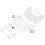 eXtremeRate Full Set Shell Buttons for Xbox One Elite Series 2 Controller, Clear Replacement Faceplate Back Plate Bottom Shell Case with Buttons for 5