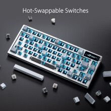ASUS ROG Azoth 75% Wireless DIY Custom Gaming Keyboard, OLED display, Gasket-Mount, Three-Layer Dampening, Hot-Swappable ROG NX Snow Switches & Keybo