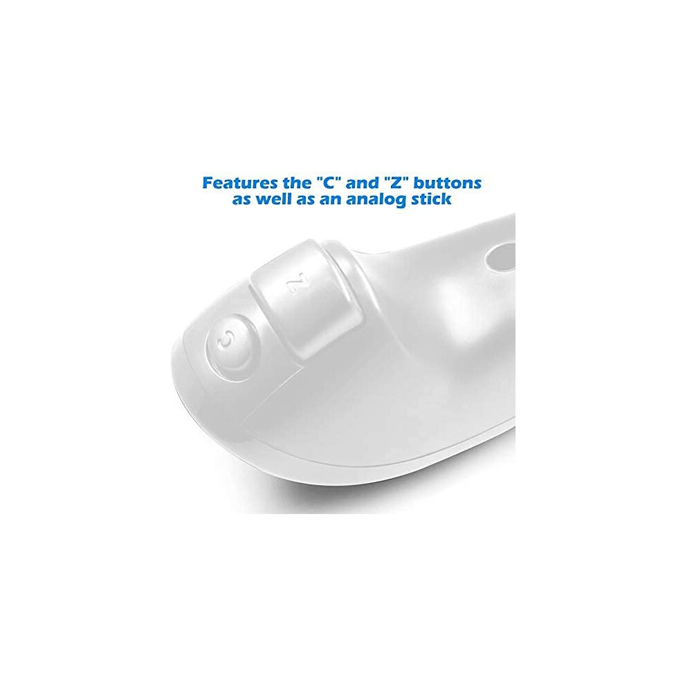 2 Pack Nunchuck Controller For Nintendo Wii Video Game,Replacement Nunchuck Remote, Gamepad Controller White 5003235839297