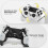 AceGamer 2 Pack Wireless Controller for PS4，Game Controller for PS4/Pro/Slim/PC，Gamepad Joystick with Turbo/Back Button/Dual Vibration/6-Axis Gyro 6