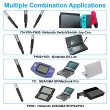 Linkstyle Screwdriver Kit for Nintendo Switch, Magnetic Y0 Y00 Tri-Point & PH00 Cross-Wing Precision Repair Tool Set