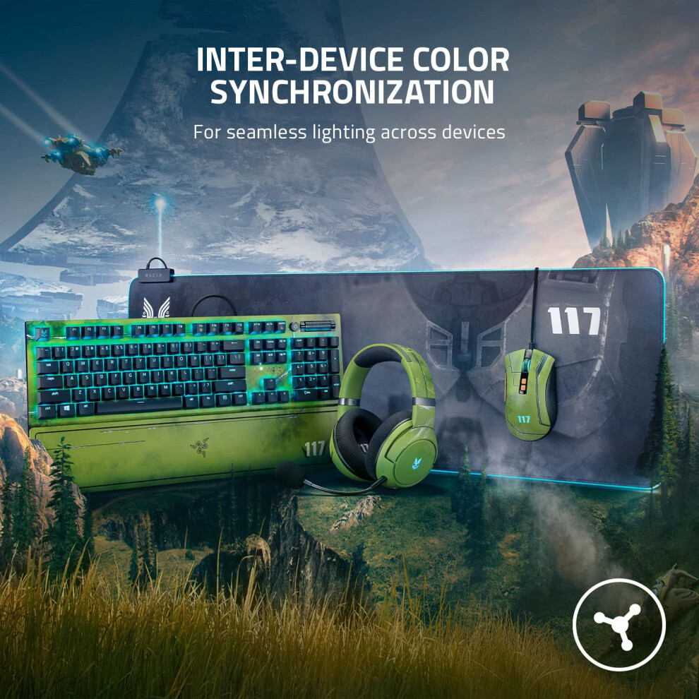 Razer Goliathus Extended Chroma - Soft Extended Gaming Mouse Mat With Chroma Rgb Lighting (Cable Holder, Fabric Surface, Quilted Edge, Optimize