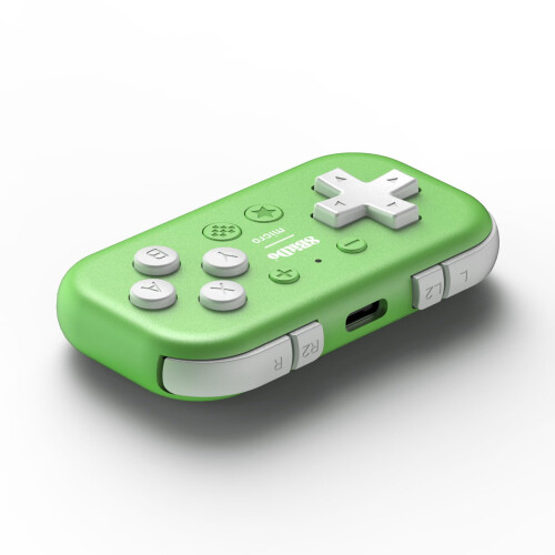 8Bitdo Micro Bluetooth Gamepad Pocket-sized Mini Controller for Switch, Android, and Raspberry Pi, Support Keyboard Mode (Green) 1