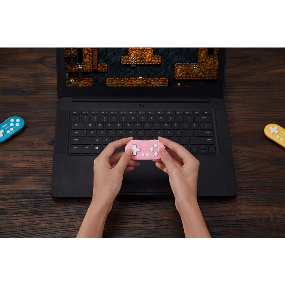 8Bitdo Zero 2 Bluetooth Gamepad Keychain Sized Mini Controller For Switch, Windows, Android, Macos & Raspberry Pi( Edition) Pink 5008698934862