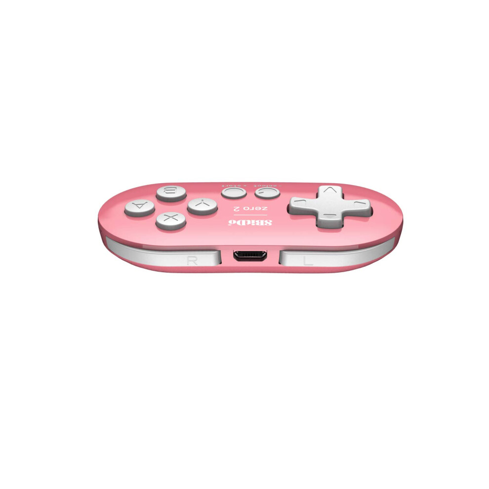 8Bitdo Zero 2 Bluetooth Gamepad Keychain Sized Mini Controller For Switch, Windows, Android, Macos & Raspberry Pi( Edition) Pink 5008141020234