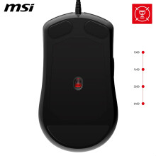 MSI FORGE GM100 Gaming Mouse - 6400DPI Optical Sensor, Symmetrical, 10M+ Click Switches, 7-Buttons, 8ms Latency, RGB LED, 108g - Wired
