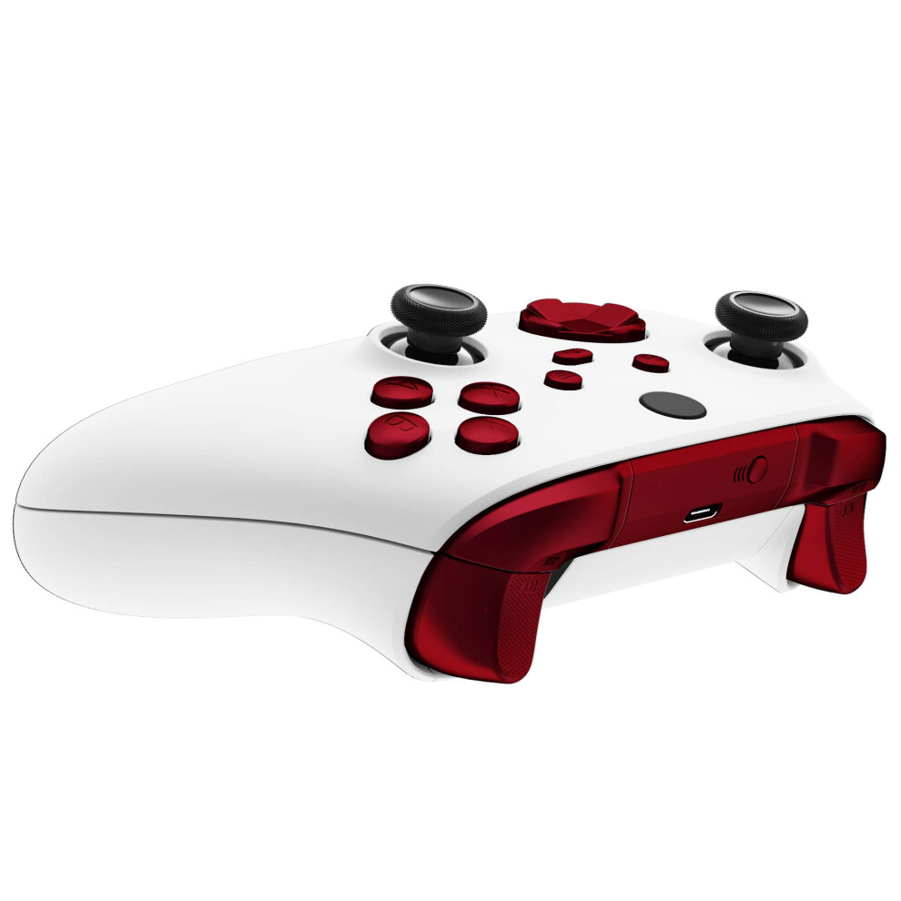 Extremerate Replacement Buttons For Xbox Core Wireless Controller, Scarlet Diy Accessories Lb Rb Lt Rt Bumpers Trigers Dpad Abxy Start Back Sync Red 5004569198630
