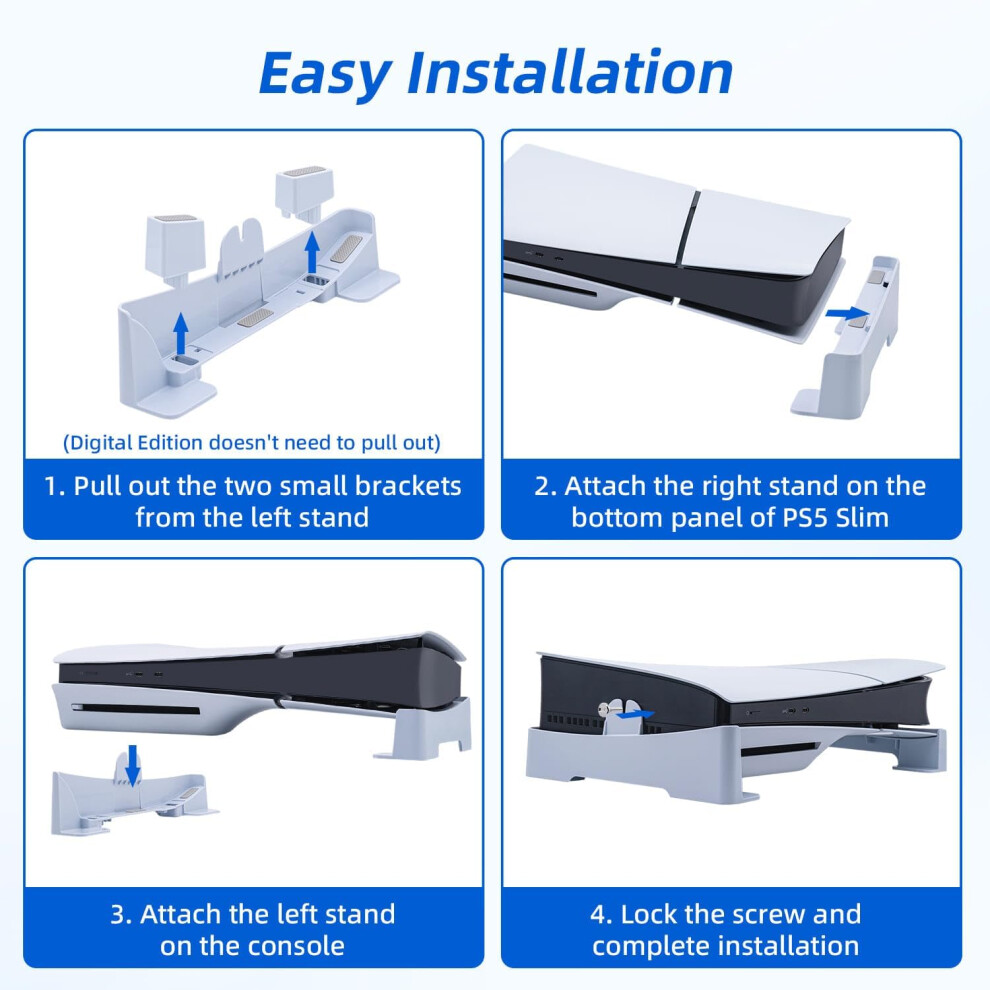 Mcbazel Ps5 Slim Horizontal Stand & Console Holder For Playstation 5 Pro & Ps5 Slim De/Uhd Consoles Â White 5004284472046