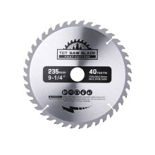 Disco de Serra Circular de Carboneto de 235 mm para Marcenaria, 24/40/48 Dentes, 40T