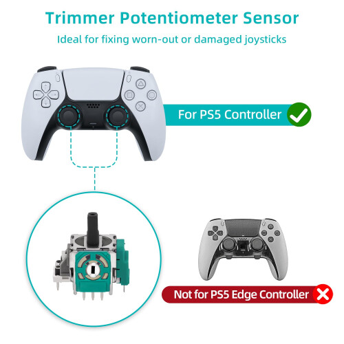 Mcbazel 13 in 1 Replacement for PS5 DualSense Controller, 2.3K Ohm Replacement Trimmer Potentiometer Sensor for PS5 Controller,Replacement Parts Sens 1