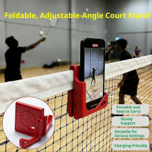 (Yellow) Folding Tennis & Badminton Net Phone Mount - Portable Camera Holder for Sports Recording