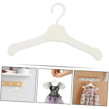 100 pezzi Grucce per bambole Grucce per vestiti Piccole Appendiabiti per vestiti per bambole Mini forniture per casa Plastica Bianca