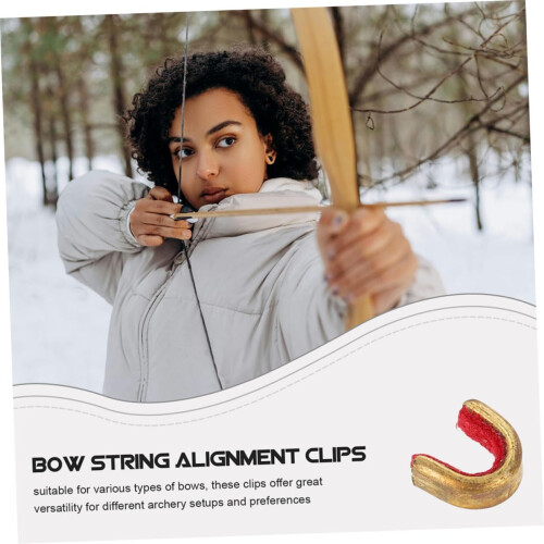 Bow String 20pcs Set for Compound Recurve Bows Archery Accessories String Buckle Clip 2