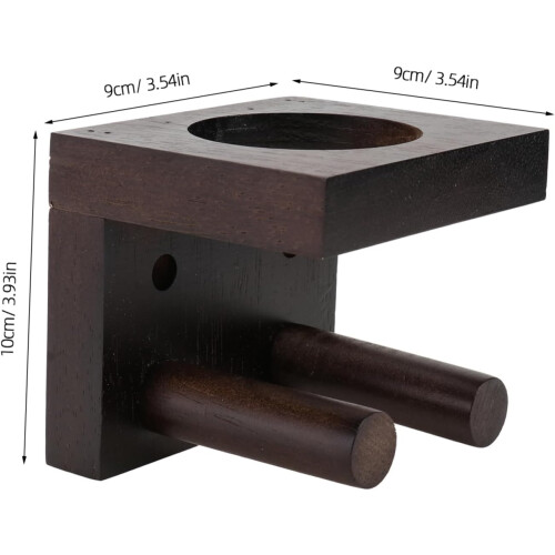 1Pc Multi Functional Wooden Baseball Bat Holder Walnut Finish Vertical Display Rack 1