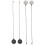 Ceiling Fan Pull Chain Set, 4 Pieces Bulb and Fan Pattern Pull Chain Extension Fan Pull Chain Pendant 1
