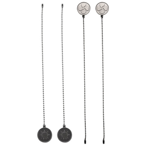 Ceiling Fan Pull Chain Set, 4 Pieces Bulb and Fan Pattern Pull Chain Extension Fan Pull Chain Pendant