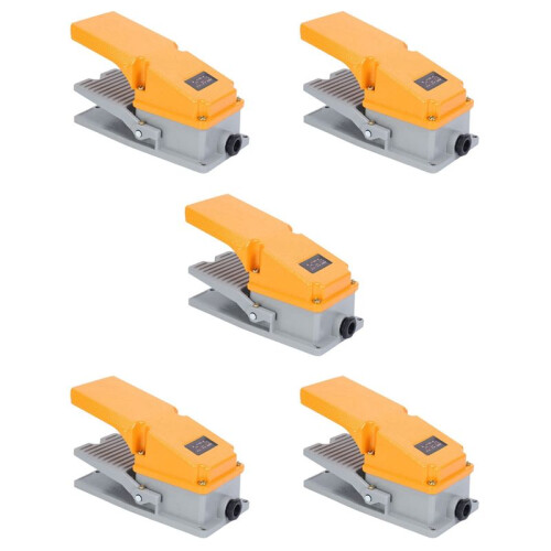 5X LT4 Foot  Aluminium Case Treadle Pedal  for Machine Tool Control Silver Contact