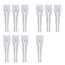 10X Bianco Tender di Colore del Velluto Calze per Le Donne