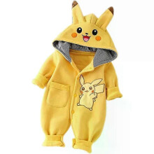 (66cm) New Cute Cartoon Pikachu Baby Pyjamsa Newborn Winter Long-Sleeved Kids Rompers Clothing Babies Toddler'S Clothes Onesie