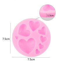 Heart Shape Silicone Fondant Mold Colorful Sweet Heart Chocolate Candy Paste Making Mould DIY Cake Decorating Tool Home Baking