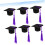 Unique Mini Doctoral Shape Wine Bottle Cover Set Tassels for Party Decor 2