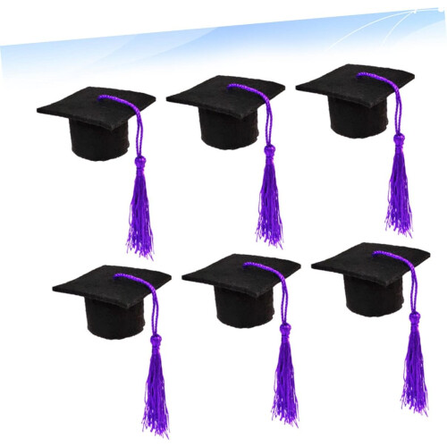 Unique Mini Doctoral Shape Wine Bottle Cover Set Tassels for Party Decor 1