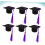 Unique Mini Doctoral Shape Wine Bottle Cover Set Tassels for Party Decor 6