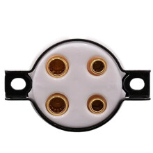 4-Polige Vakuumröhrenfassung für 2A3, 300B, 40, 45, 50, 5Z3, 811, 101D, 24 Karat Vergoldete Messingstifte, HiFi-Vintage-Röhrenverstärker, DIY A