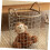Vintage Grid Pattern Metal Storage Basket Large Capacity Rustic Wire Basket 6