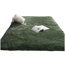 Tie-Dyed Plush Wool Carpet Plush Living Room Bedroom Bed Blanket Coffee Table Mat Home Decorative Carpet Green