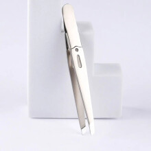(Golden) Stainless Steel Slanted Eye Brow Clips High-Quality Eyebrow Tweezer Colorful Hair Beauty Fine Hairs Puller Removal Makeup Tools