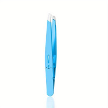 Stainless Steel Slanted Eye Brow Clips High-Quality Eyebrow Tweezer Colorful Hair Beauty Fine Hairs Puller Removal Makeup Tools