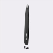 (Flat) 1/4Pieces Professional Stainless Steel Tweezers For Eyebrows -Tweezers Set - Great Precision For Facial Hair, Splinter