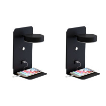 2X Kinkiet do Czytania z Portem USB ŁAdowanie Rack Lampka Nocna z PrzełąCznikiem -Czarny