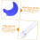 Essential Bar Tools 5pcs Moon Pattern Glass Stirrers Reusable Cocktail Stirrers for Drinks 4