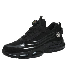(25-3 black) Safety Work Shoes Women PPE Ladies Mens Ultra Lightweight Steel Toe Cap Trainers