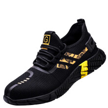 (Four seasons [anti-smash and anti-stab]) Safety Work Shoes Women PPE Ladies Mens Ultra Lightweight Steel Toe Cap Trainers