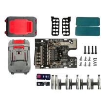 For 10Core 18650 Battery Storage Box Case with 6MOS 4Alloy 130A Dual Indicator Lights Protection Board