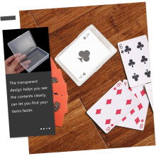 6 Pack Card Deck Organizer PP Säilytyslaatikot Kansi Kompakti ja kannettava korteille Korujen askartelutarvikkeet