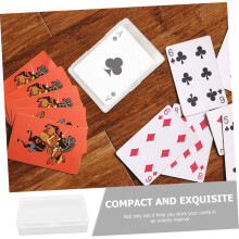 6 Pack Card Deck Organizer PP Säilytyslaatikot Kansi Kompakti ja kannettava korteille Korujen askartelutarvikkeet