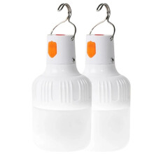 2Pack Rechargeable LED Portable USB Camping Tent Lamp Battery Powered Emergency Light for Outdoor Indoor Hiking Fishing