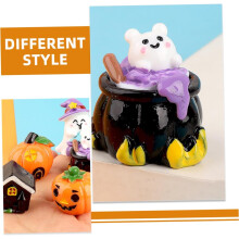 kpl Pumpkin Ghost Ornament Mini Pumpkin Patsaat Halloween Miniatures