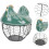 Egg Storage Basket with Ceramic Lid Straw Hen Basket Kitchen Egg Container Rack 3